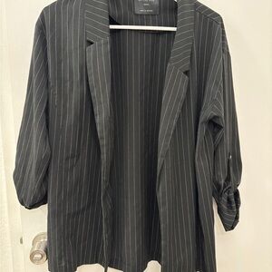 Active USA Black Pinstripe Women's Blazer